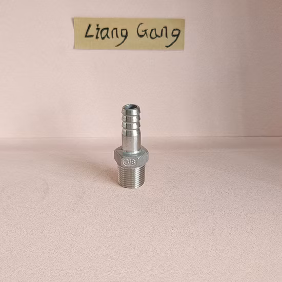 Высококачественное трубное соединение заводского изготовления из нержавеющей стали с резьбовым винтом и шестигранным ниппелем для шланга.